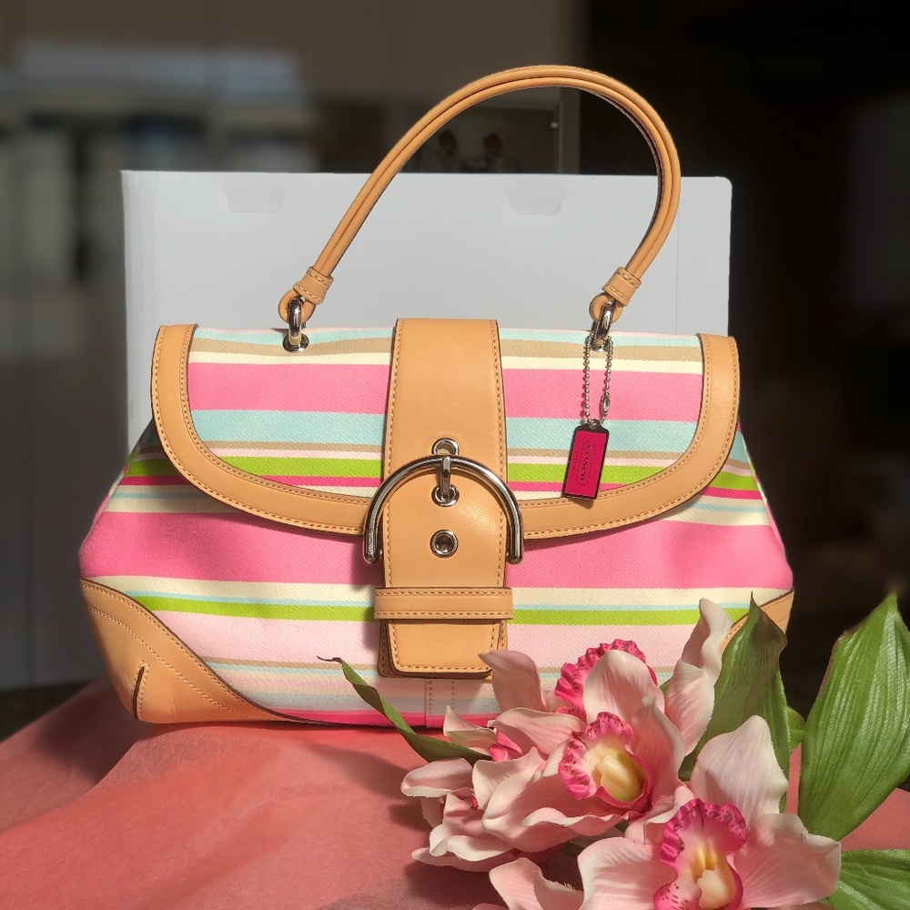 Coach Summer Striped Handbag